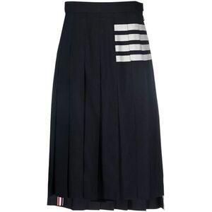 Thom Browne Women Wool Pleated Midi Skirt